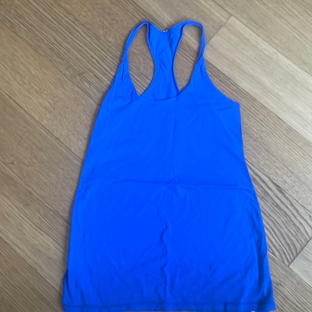 Lulelemon blue racer back tank top “nulu” material
